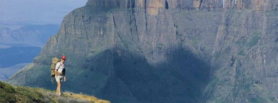 Hiking in the Drakensberg mountains