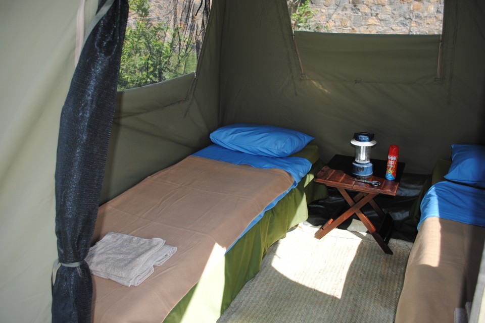 Tanzania Exclusive Budget Safari tent interior