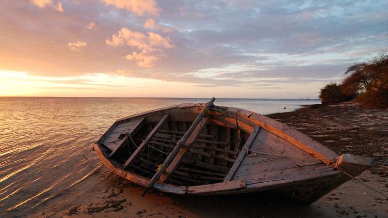 Typical mozambique beach scene