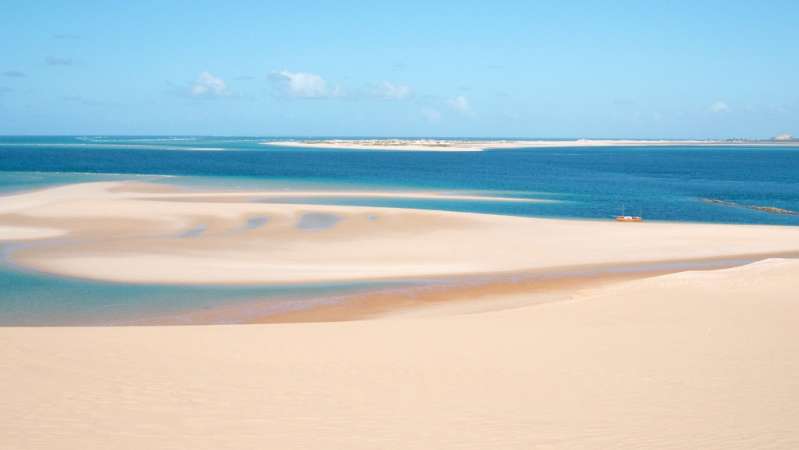White tropical beaches of mozambique