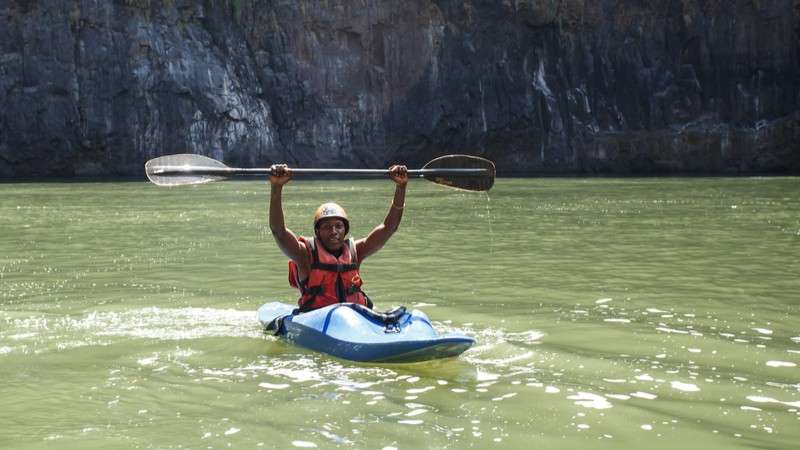 Kayaking zambezi river