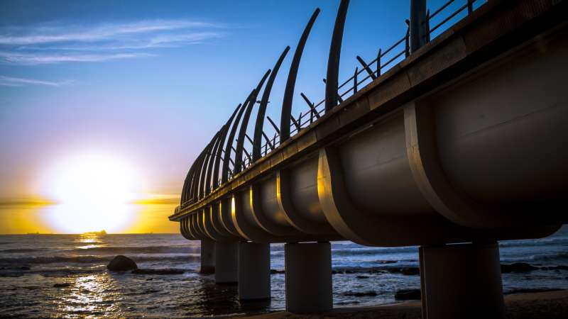 Umhlanga pier at sunrise durban