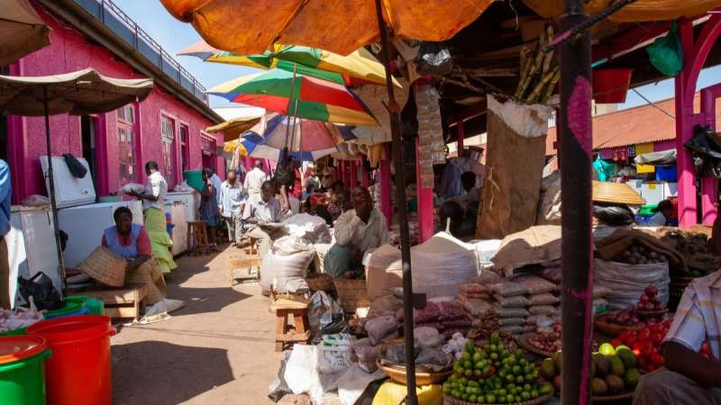 Street market kampala uganda