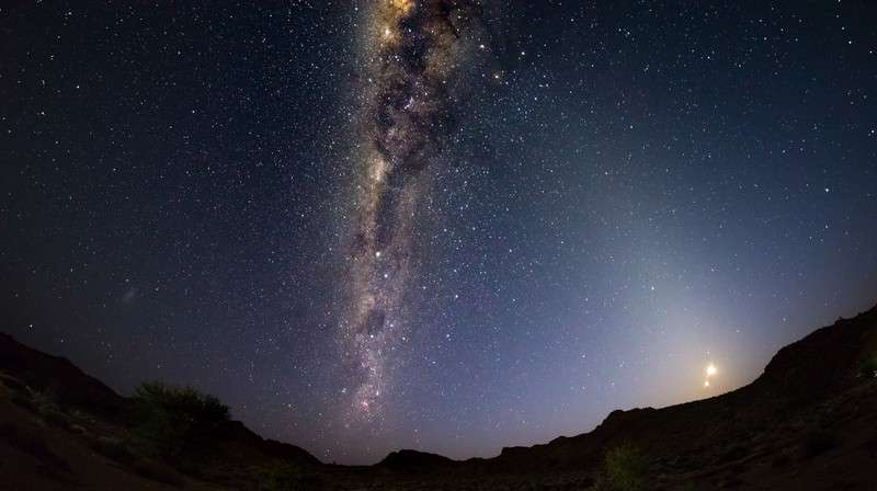 Night sky of namib desert