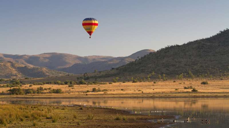 Hot air balloon safari over pilanesberg