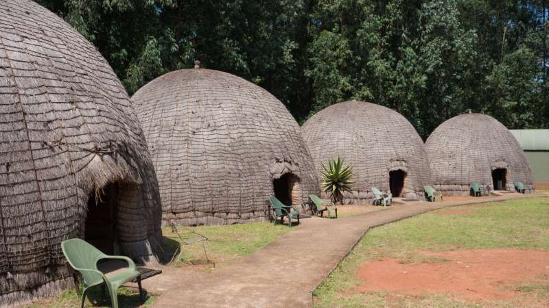 Beehive huts Mlilwane eswatini 
