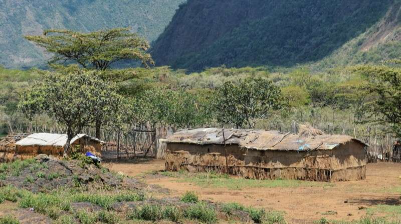 Great Rift valley Kenya masai homestead
