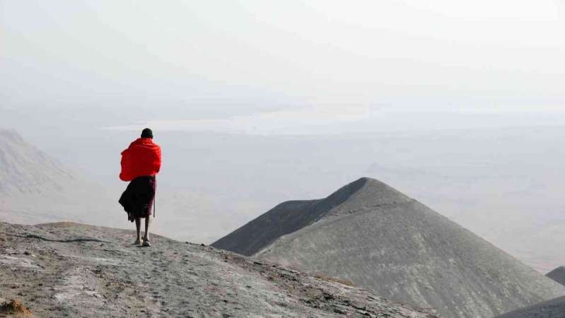 Masai staring over the Great Rift valley