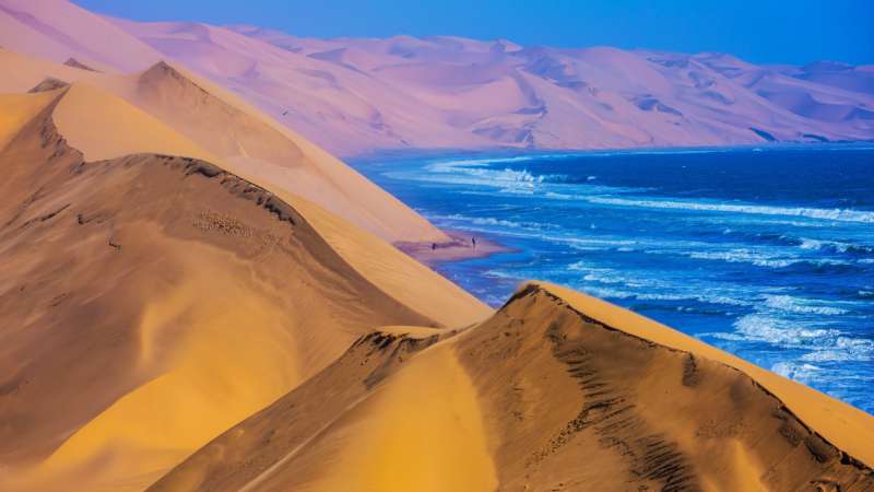 Namib desert meets the atlantic ocean