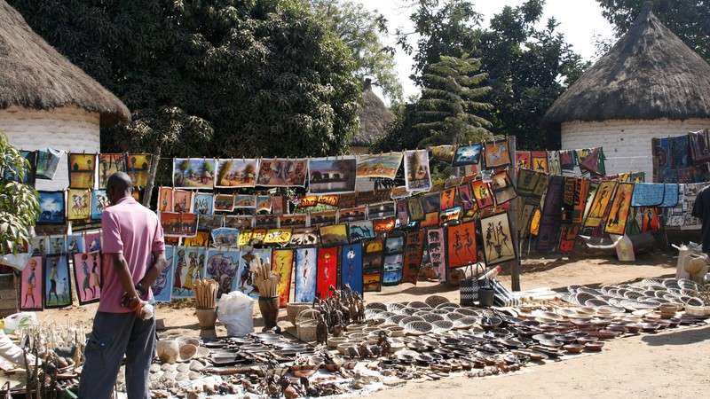 Lusaka curio market