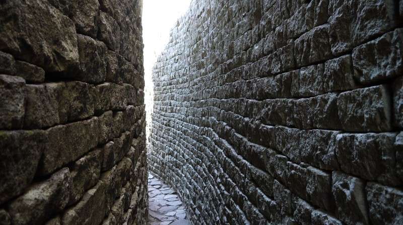 Passageway at great Zimbabwe ruins