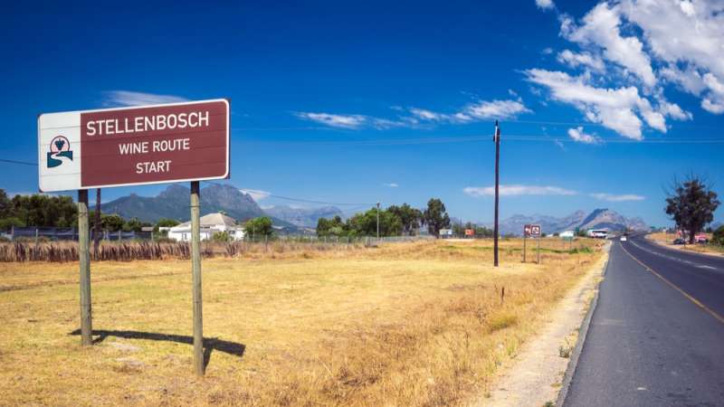 Wine route road signs