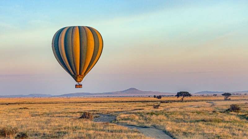 Hot air balloon safari in Serengeti