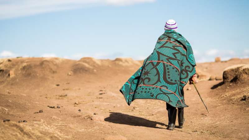 Basotho in traditional blanket lesotho
