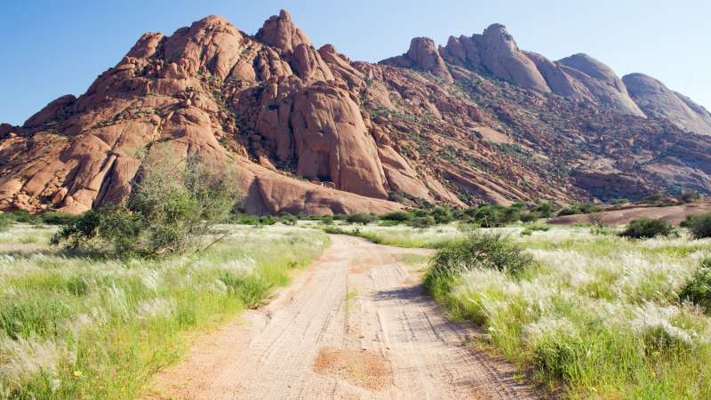 Scenic Dirt Road to Spitzkoppe Namibia