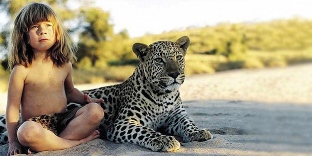 Tippi Degre with a leopard