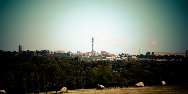 Johannesburg skyline with Hillbrow Tower in the centre by sacks08 on Flickr