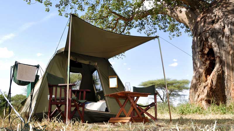 Mobile camping trip in Zambia