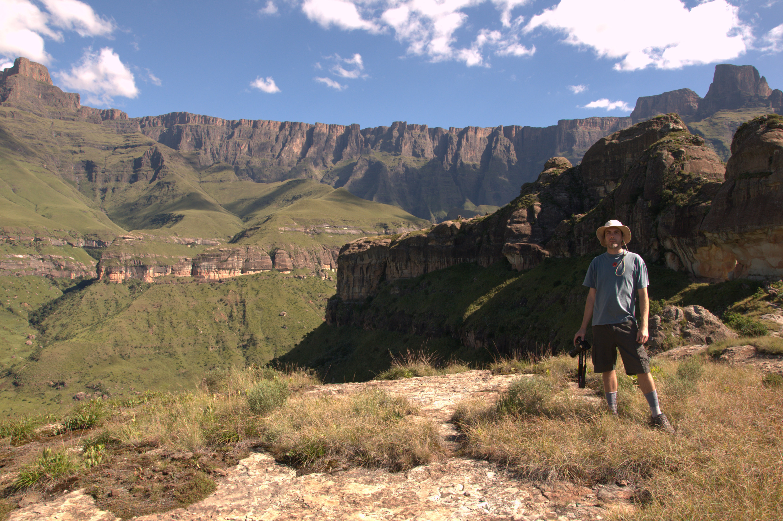 Dan at Amphitheatre in Drakensberg South Africa