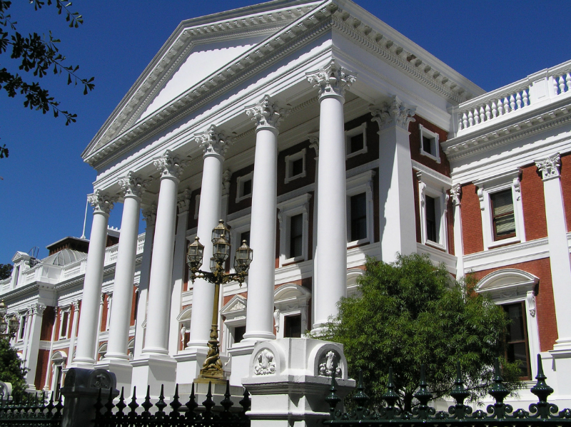 Parliament in Cape Town and Company Gardens